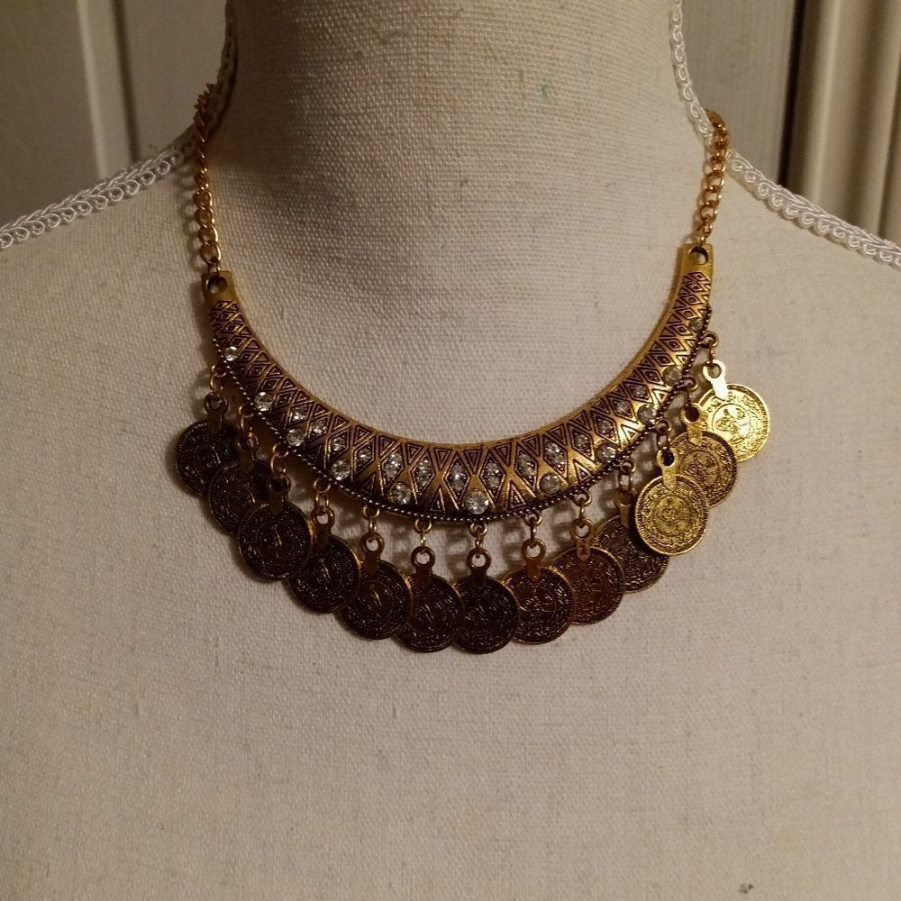 Boho Gold Coin Jewelry Set
